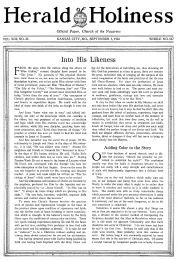 Front page of Herald of Holiness - September 3, 1924
