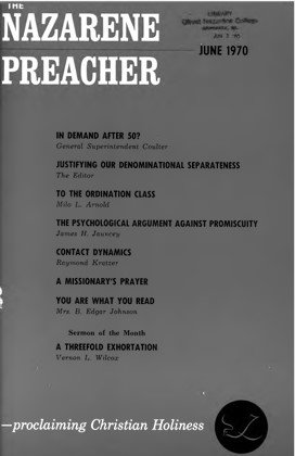 Title Page of Nazarene Preacher